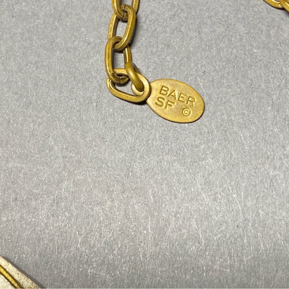 Vintage Marjorie Baer mixed metal abstract necklace - Picture 3 of 4